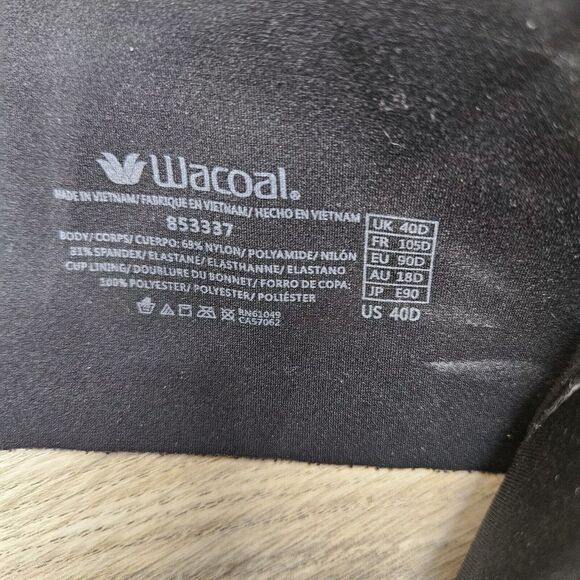 WACOAL Womens Black Underwire Bra 40D - Picture 3 of 5